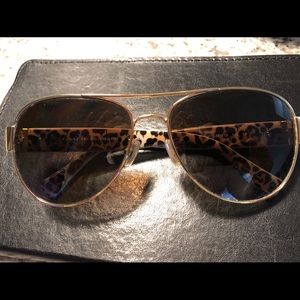 Coach white and gold sunglasses
